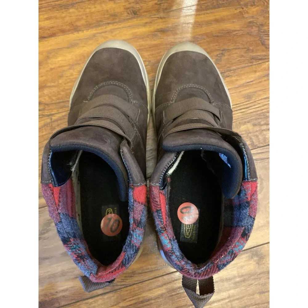 KEEN Elle Warm Waterproof Winter Boots Womens Size 10 New Plaid Brown Booties